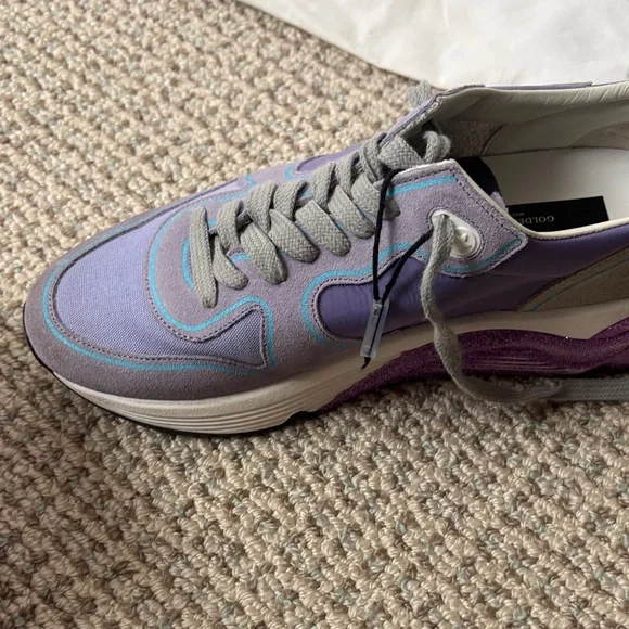 Golden Goose Lavender and Silver Sneakers - Picture 8 of 12